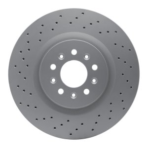 Ford GT Brake Rotor (1) - Front - R1 Concepts - GEOSPEC Coated - Drilled - `05-`06